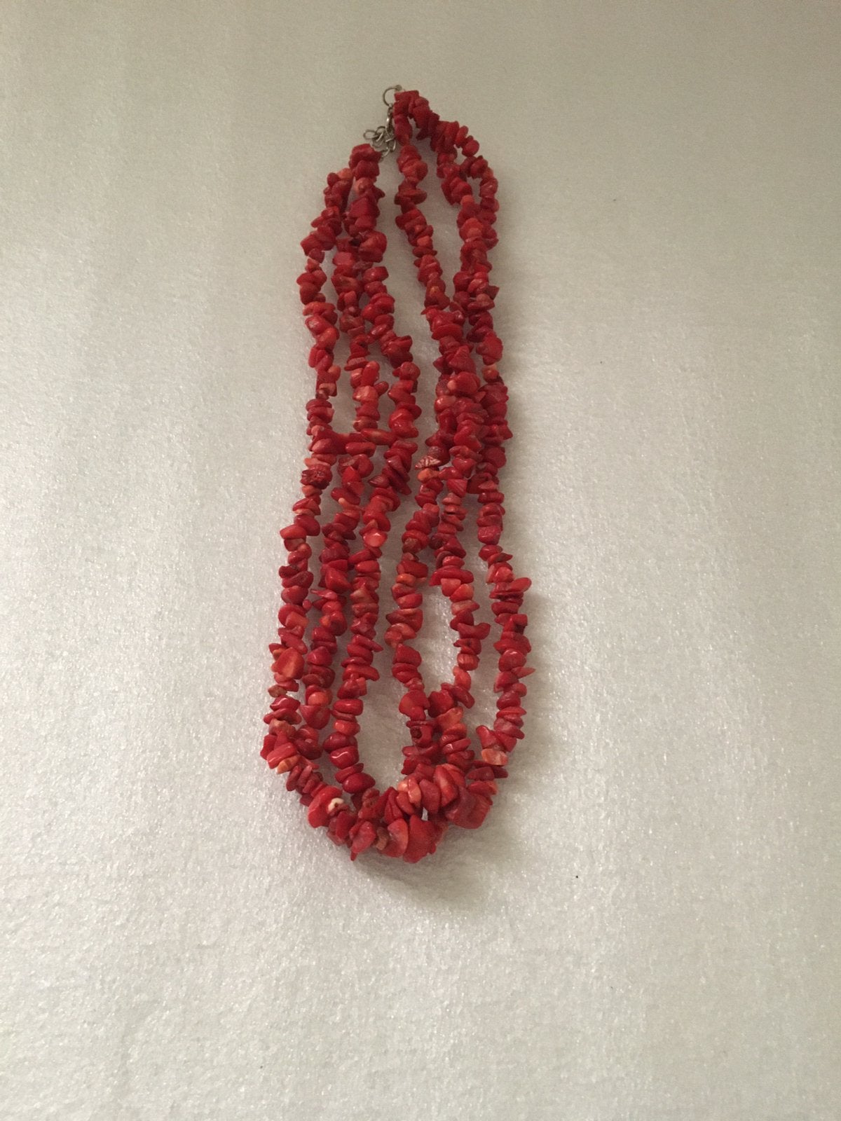 Vintage bloedkoraal ketting, Sieraden, Tassen en Uiterlijk, Kettingen, Ophalen of Verzenden, Gebruikt, Rood, Steen of Mineraal