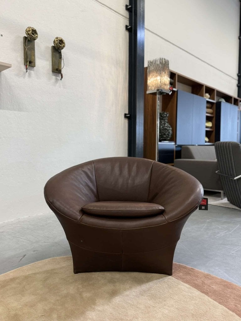 Showmodel Label van den Berg Ace lounge fauteuil bruin leer, Ophalen of Verzenden, Montis Leolux Artifort JORI De Sede Rolf Benz