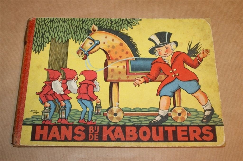 Hans bij de Kabouters — Vintage Hardkarton Prentenboek 1949, Ophalen of Verzenden, Gelezen