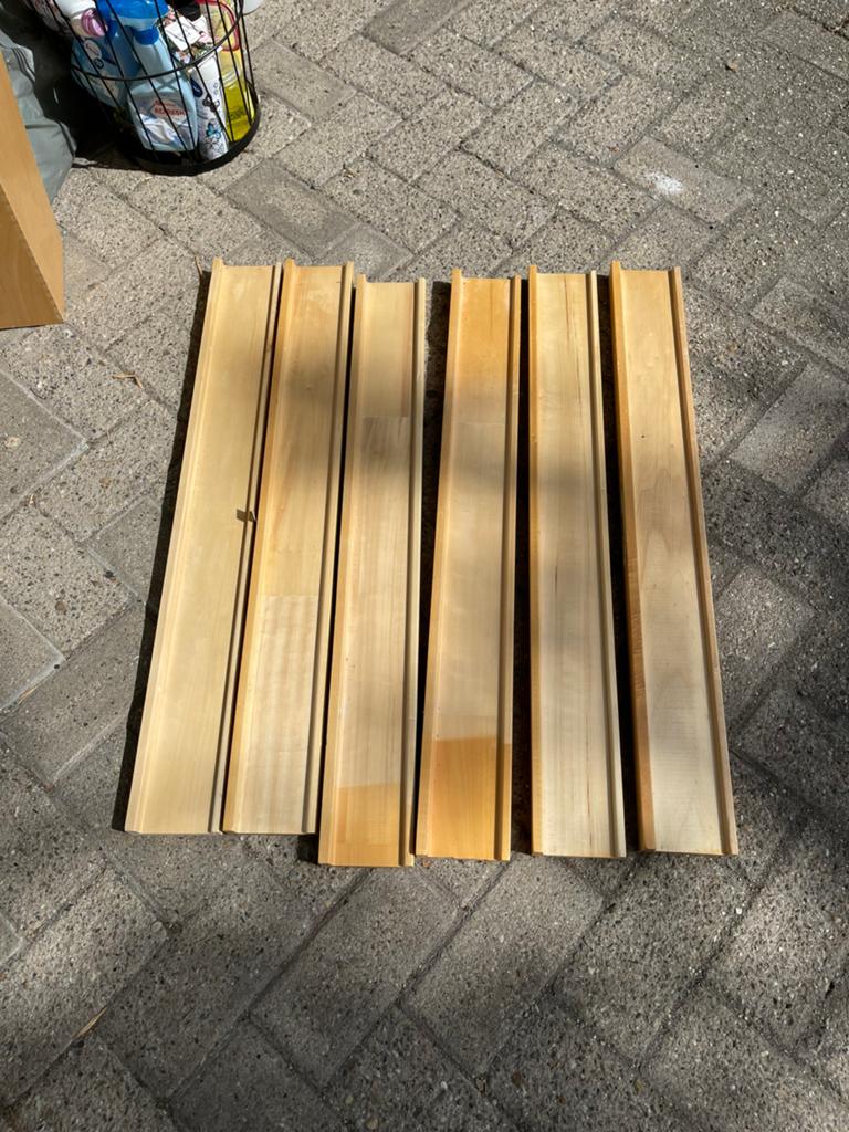 6 ikea STRIPA wandplanken, Ophalen