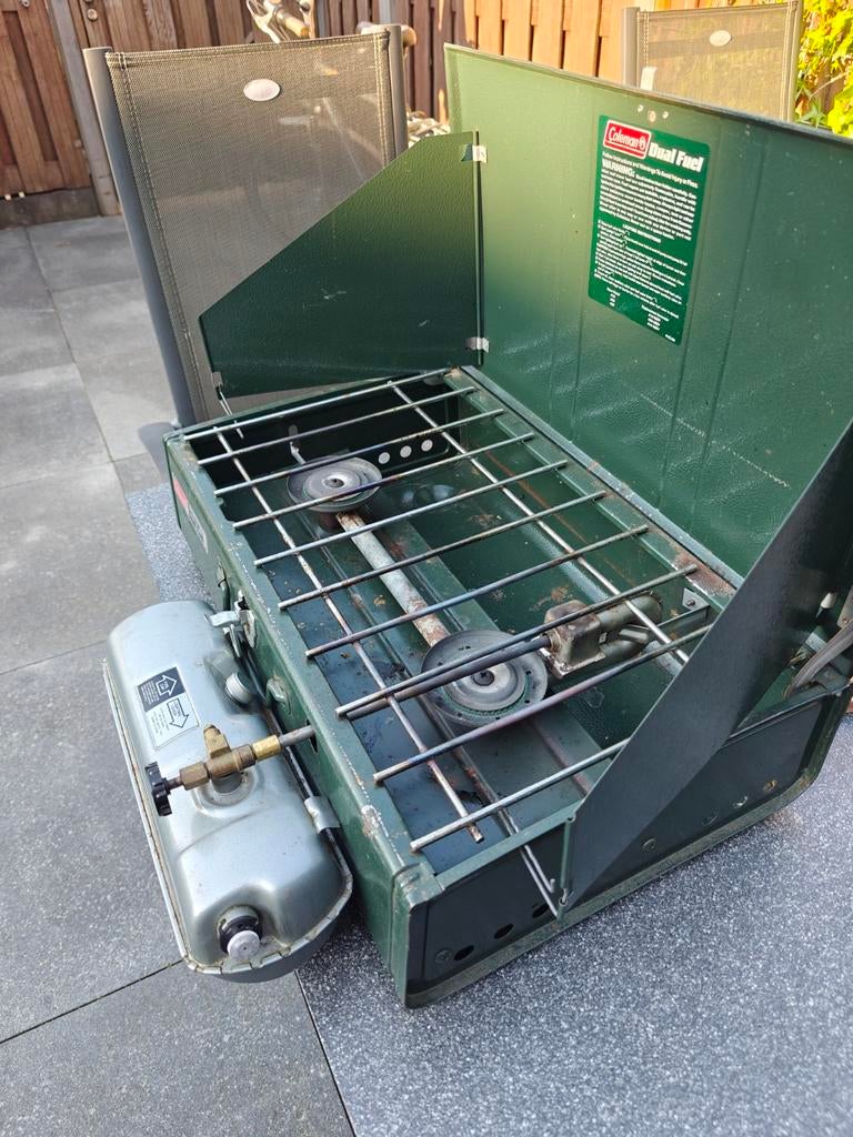 Coleman Powerhouse 414 Dual Fuel 2-pits camping kooktoestel, Caravans en Kamperen, Kampeeraccessoires, Ophalen, Gebruikt