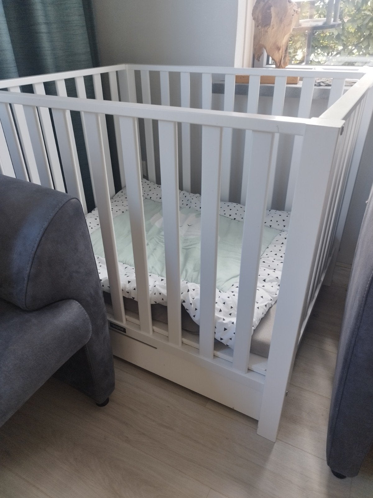 Bopita box wit met lade en matras, Kinderen en Baby's, Ophalen, Gebruikt, Rechthoekig, Lade
