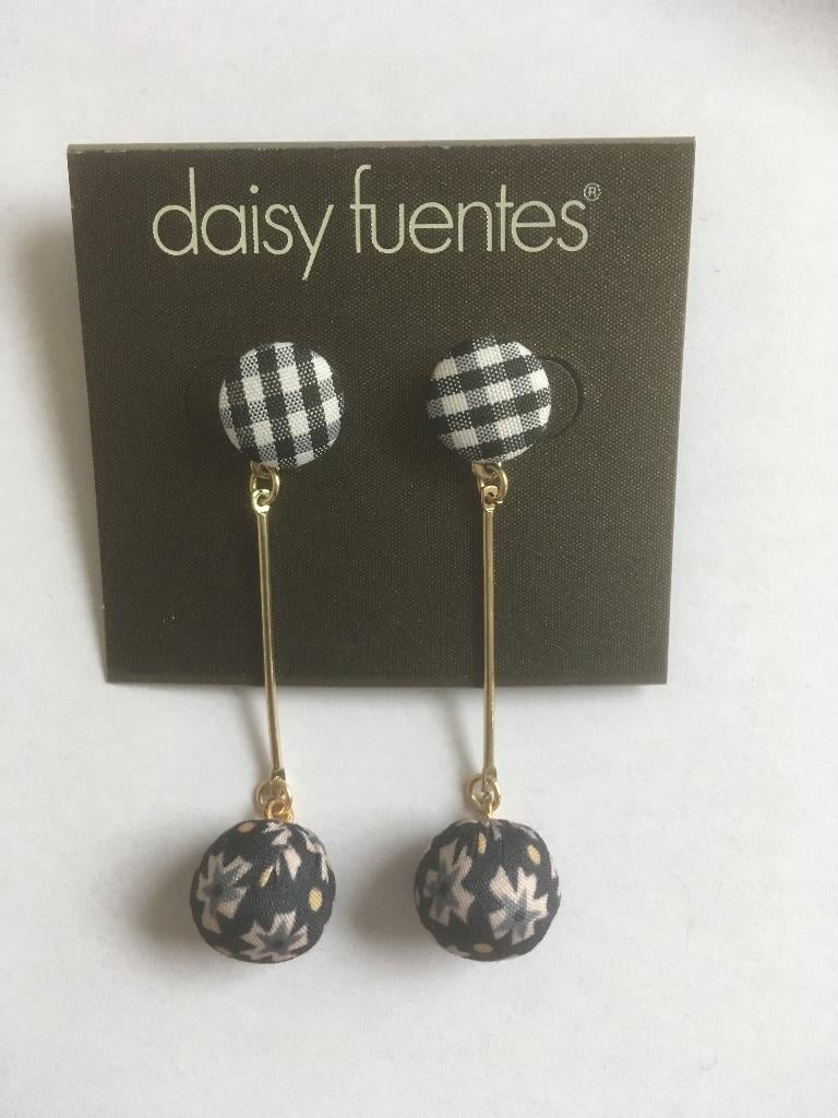 Daisy Fuentes BB ruitje balletjes steker oorbellen, Sieraden, Tassen en Uiterlijk, Oorbellen, Nieuw, Knopjes of Stekers, Overige materialen