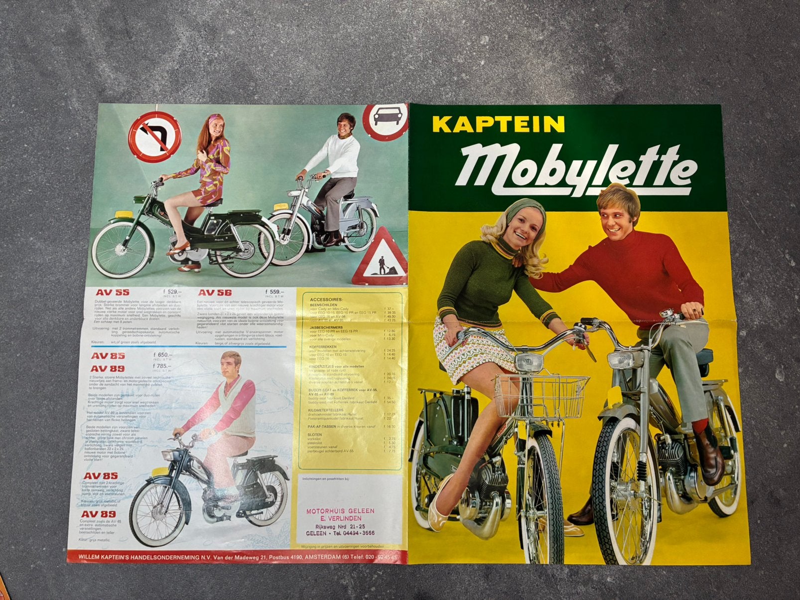 Originele folder kaptein mobylette, Ophalen of Verzenden, Zo goed als nieuw