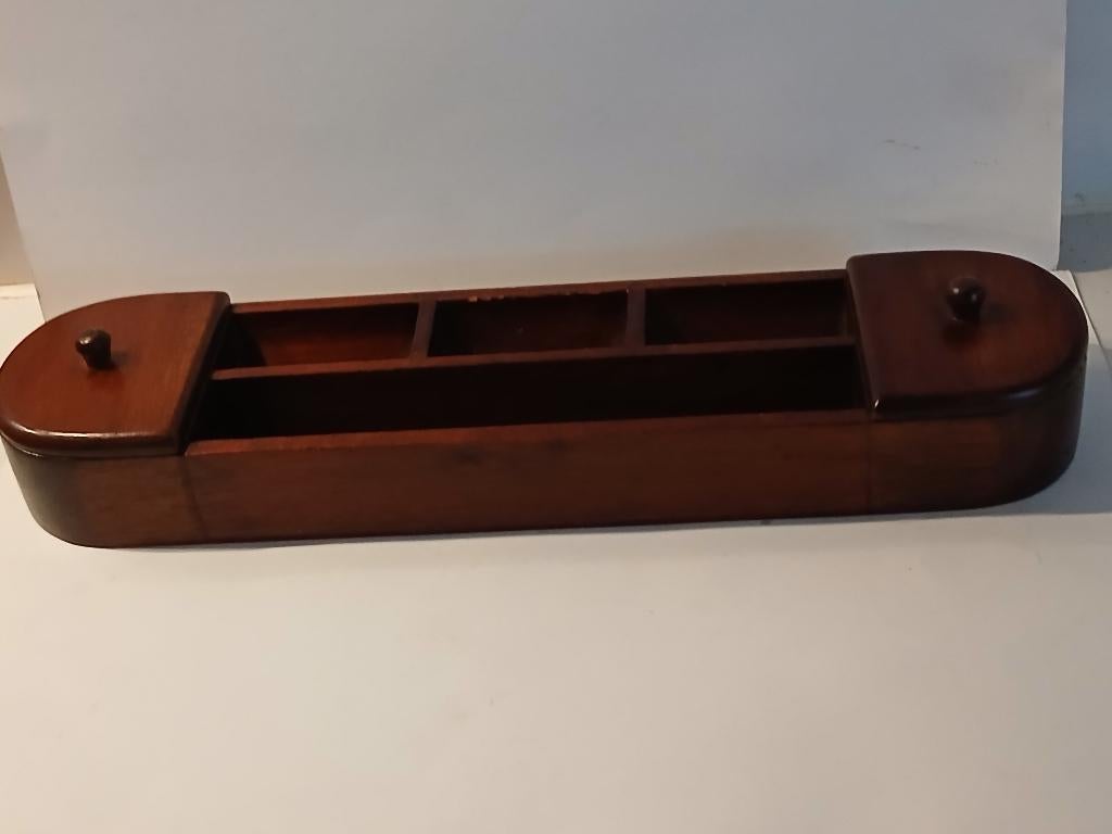 Mooie Vintage Houten Pennenhouder, Ophalen of Verzenden