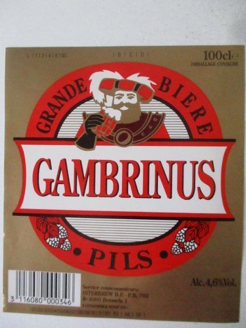 bieretiket Belgie 12-4 (12Q) piedboeuf, Verzamelen, Biermerken, Ophalen of Verzenden, Gebruikt, Overige typen, Overige merken