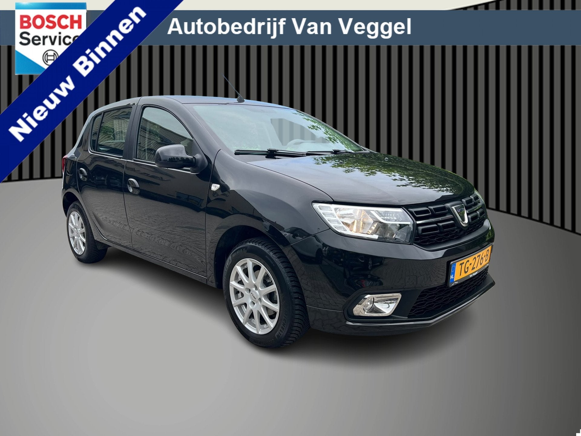 Dacia Sandero 0.9 TCe Laureate trekhaak, airco, cruise, pdc, Auto's, Voorwielaandrijving, Stof, 525 kg, Zwart