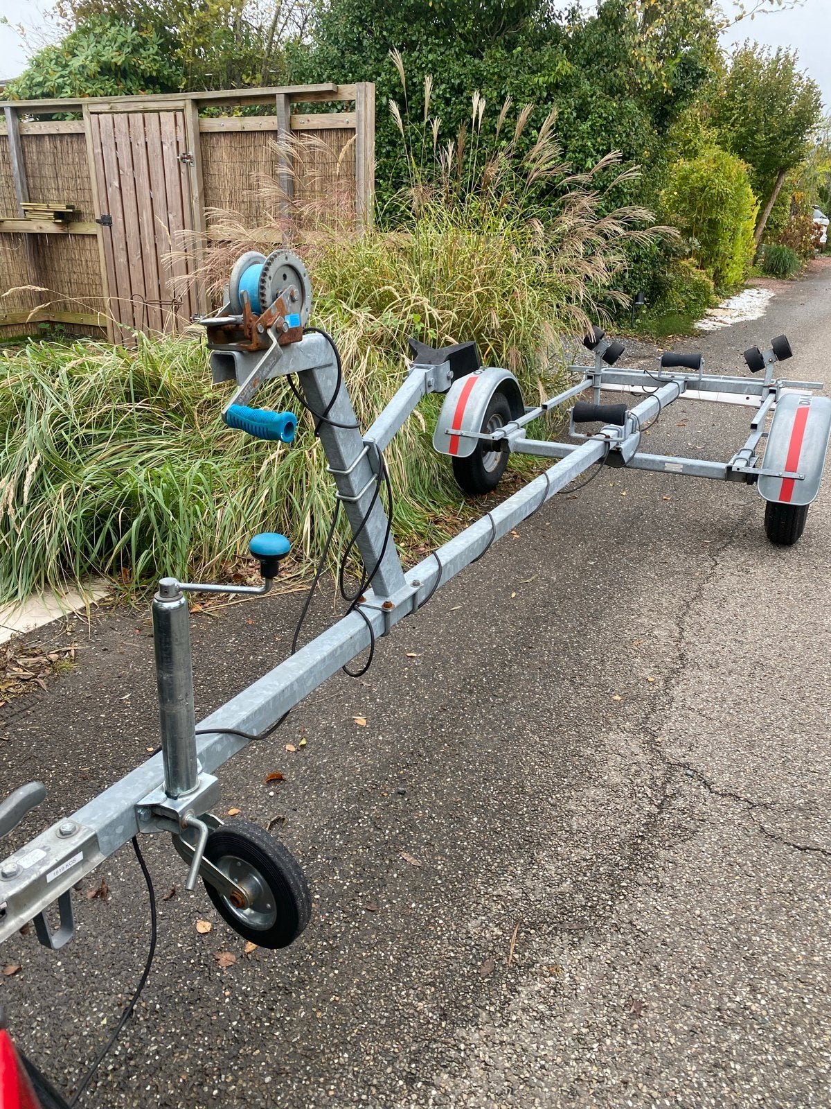 Damco 425 boottrailer voor rubberboot - 350 kg laadvermogen, Watersport en Boten, Ophalen, Minder dan 1500 kg, Gebruikt, Overige typen