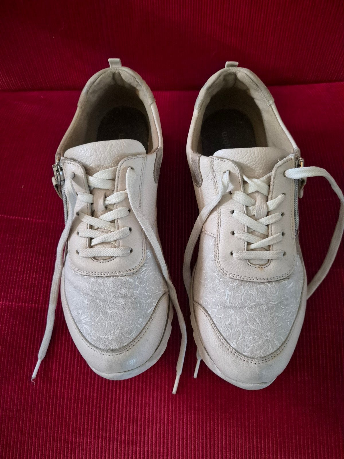 Waldlaufer sneakers maat 39, wijdte H, crème leer, Kleding | Dames, Schoenen, Overige kleuren, Waldlaufer, Ophalen of Verzenden