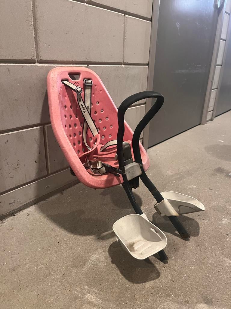 Yepp Mini Fietszitje Roze met Windscherm, Ophalen, Voorzitje, 0 t/m 13 kg, Gebruikt