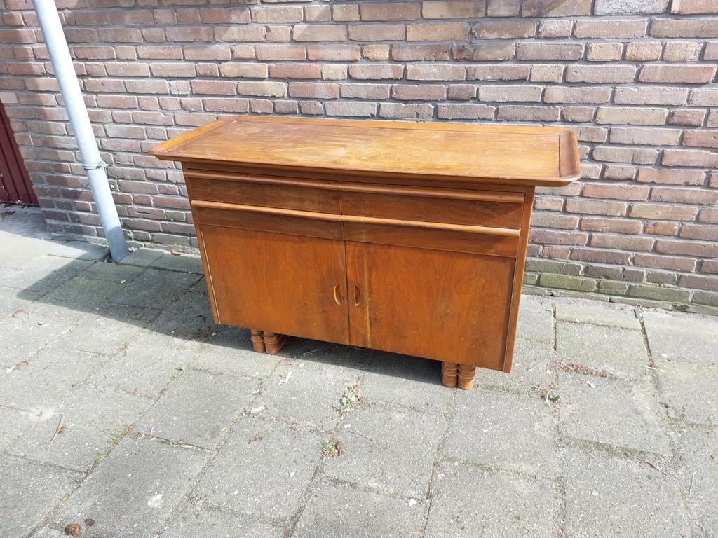 Vintage Art Deco houten dressoir/kastje, Ophalen of Verzenden