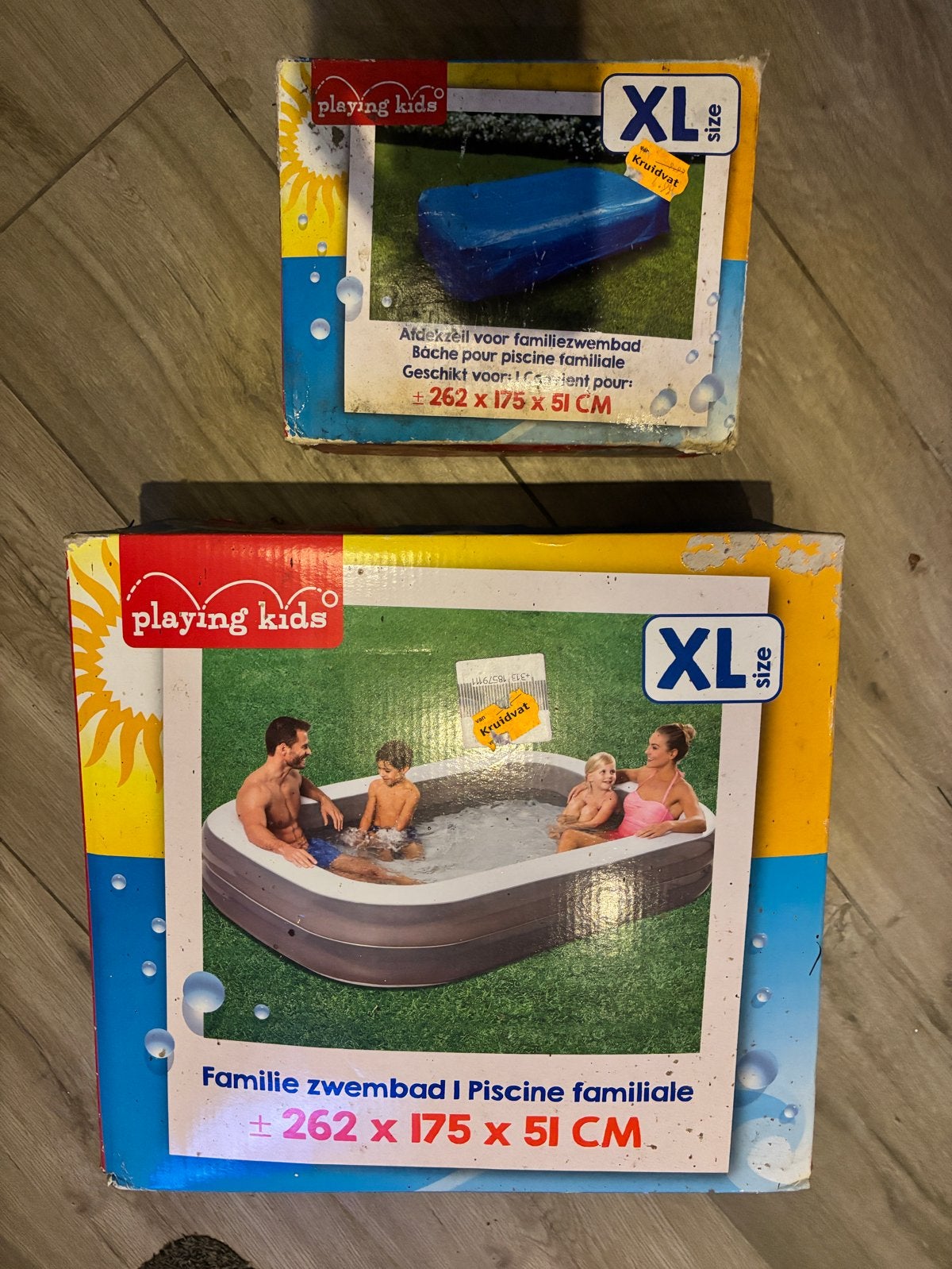 Opblaasbaar familiezwembad XL met afdekhoes, Opblaaszwembad, Nieuw, Ophalen of Verzenden, 200 tot 400 cm