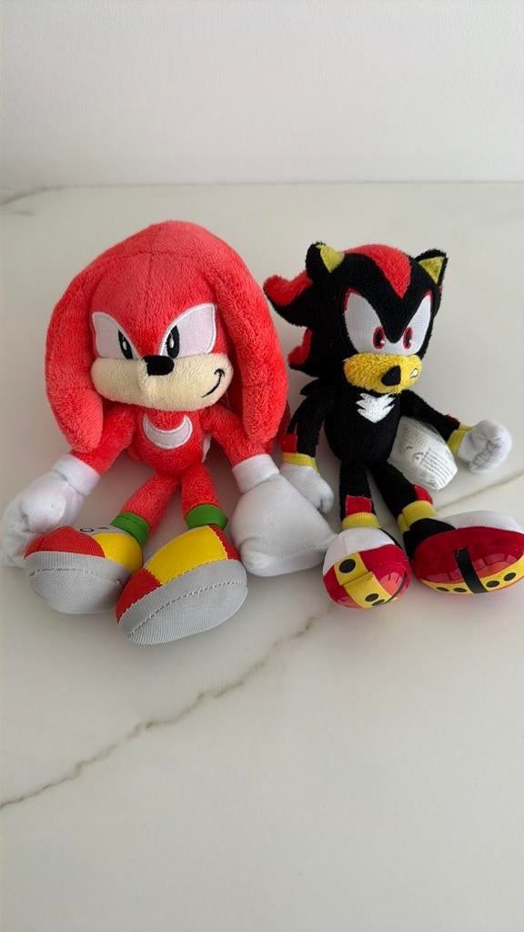 Jazwares Shadow & Knuckles plushies, Ophalen of Verzenden, Zo goed als nieuw, Overige typen