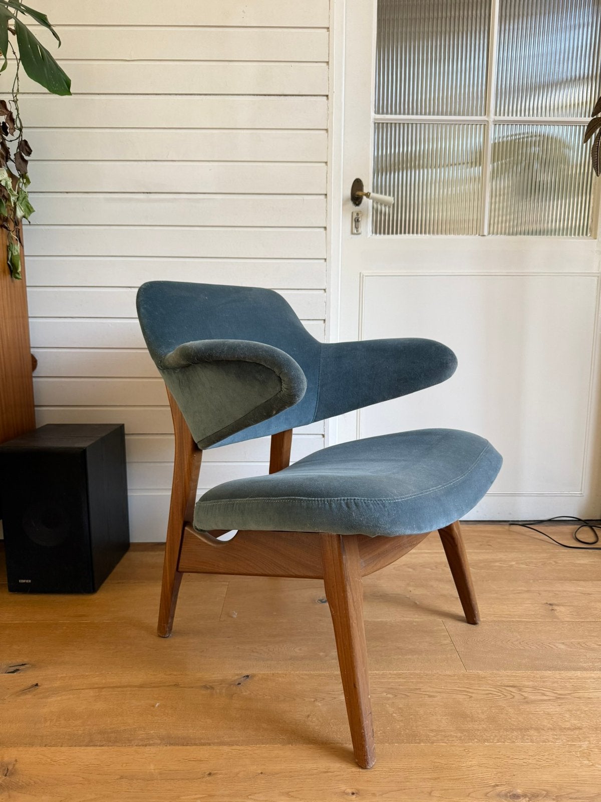 Louis van Teeffelen Wing Chair voor Wébé vintage Design, Ophalen, Gebruikt, 75 tot 100 cm, Stof