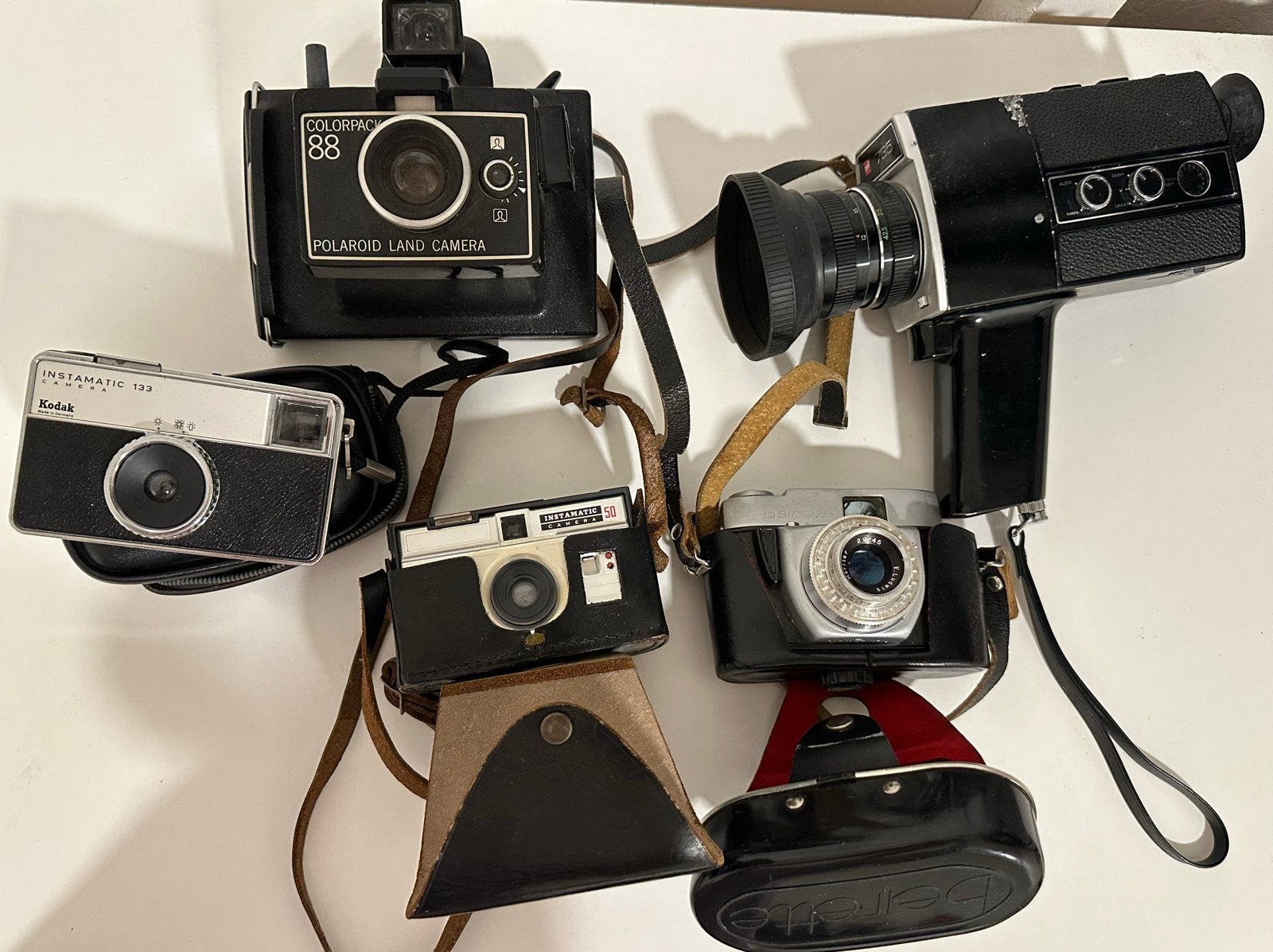 Vintage Camera Collectie: Kodak, Polaroid, Berette, Ophalen of Verzenden, Gebruikt, Compact, Kodak