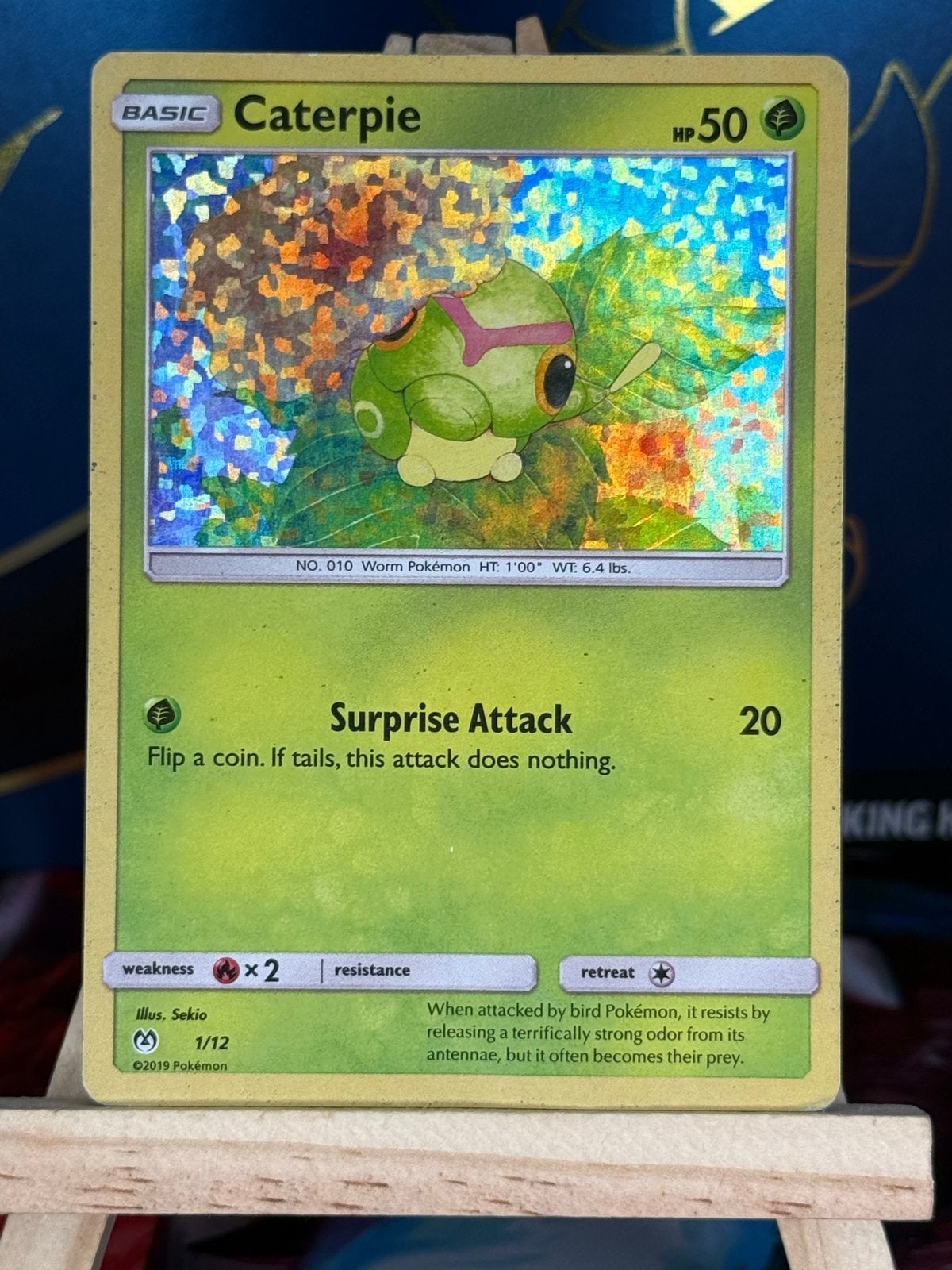 Caterpie #1 | Pokemon McDonalds 2019, Ophalen of Verzenden, Zo goed als nieuw, Losse kaart, Foil