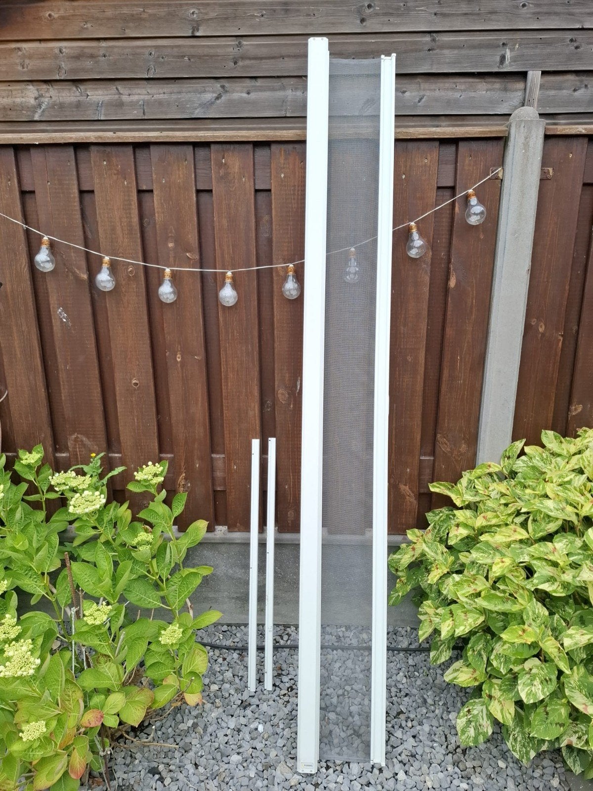 Hordeur wit  hamstra 2.05   201.5x0.83 met  muggegaas, Doe-het-zelf en Verbouw, Deuren en Horren, Ophalen, Hordeur, 200 tot 215 cm