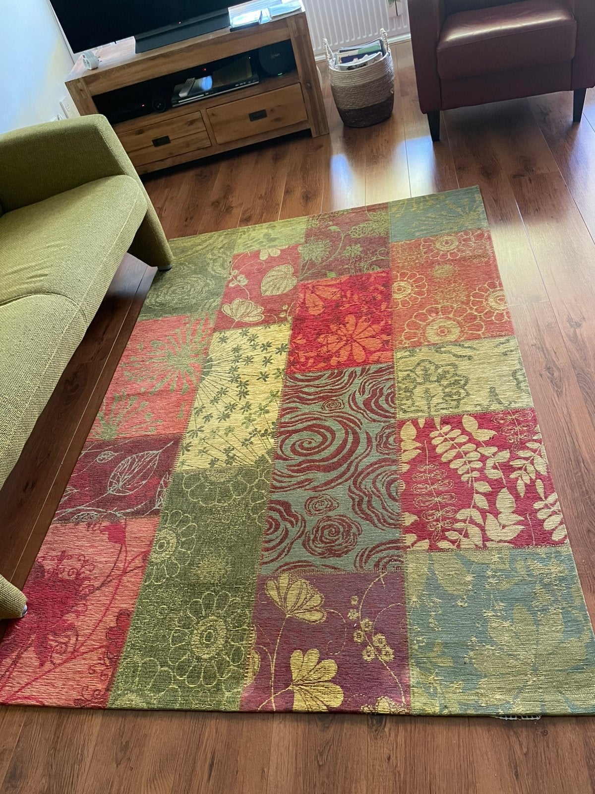 Vloerkleed  patchwork  multikleurstelling, Ophalen, 100 tot 150 cm, Zo goed als nieuw, 150 tot 200 cm