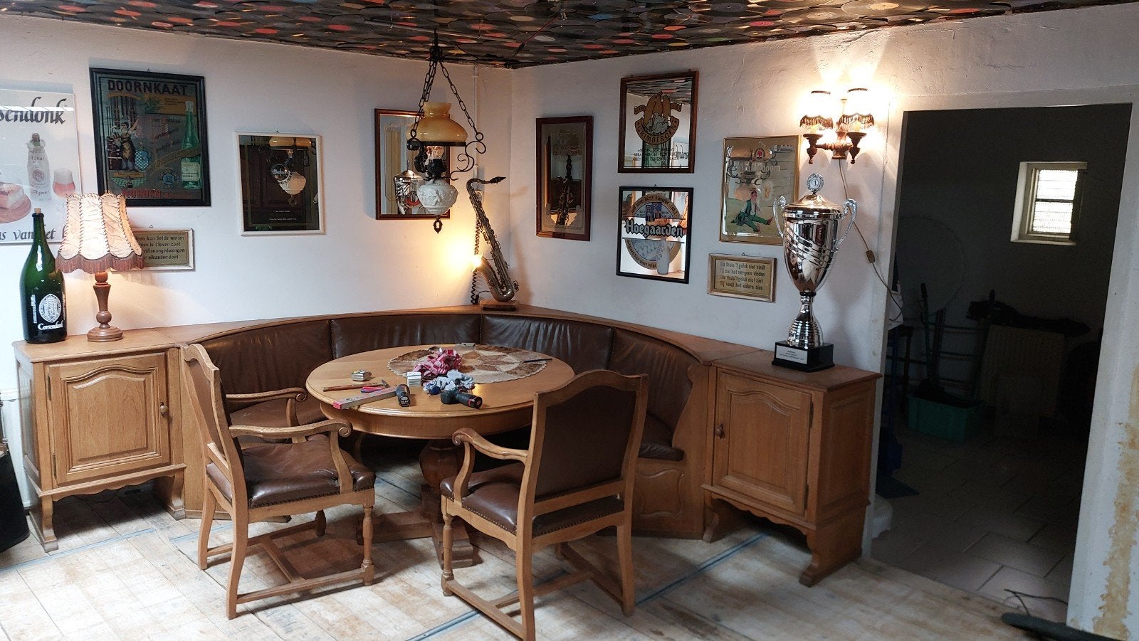 Oostenrijkse Bayrische zithoek, Ophalen, Gebruikt, Hout, Oostenrijks