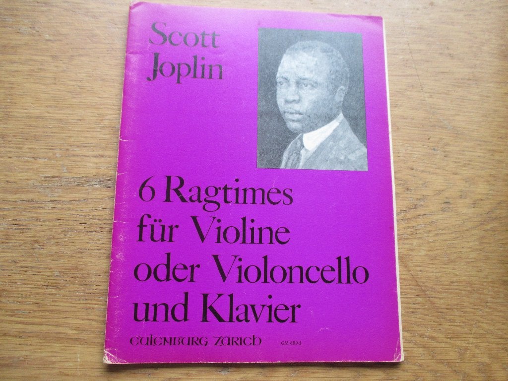 Scott joplin-6 ragtimes voor viool of cello + piano, Gebruikt, Ophalen of Verzenden, Viool of Altviool, Artiest of Componist