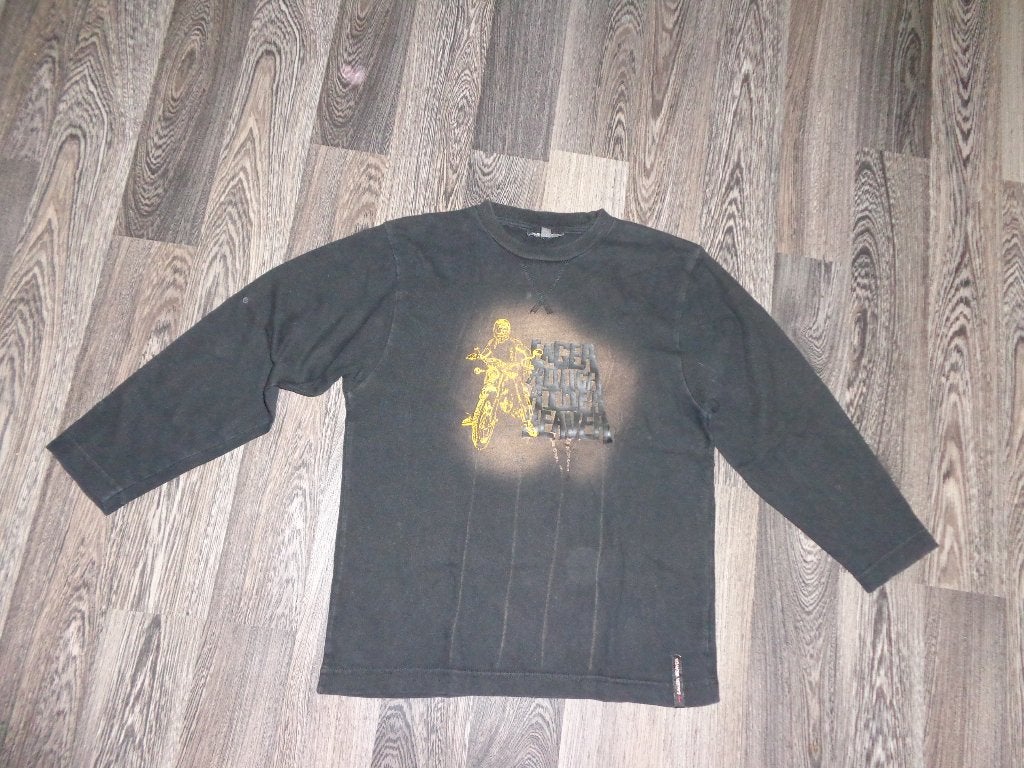 zwarte jongenslongsleeve ( maat 128 ) eager beaver, Ophalen of Verzenden, Gebruikt, Jongen, Shirt of Longsleeve