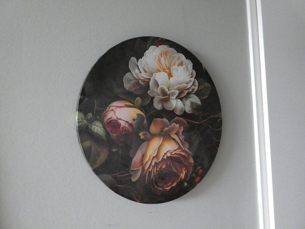 Canvas schilderij rond 38 cm, Minder dan 50 cm, Ophalen of Verzenden, Zo goed als nieuw, Schilderij