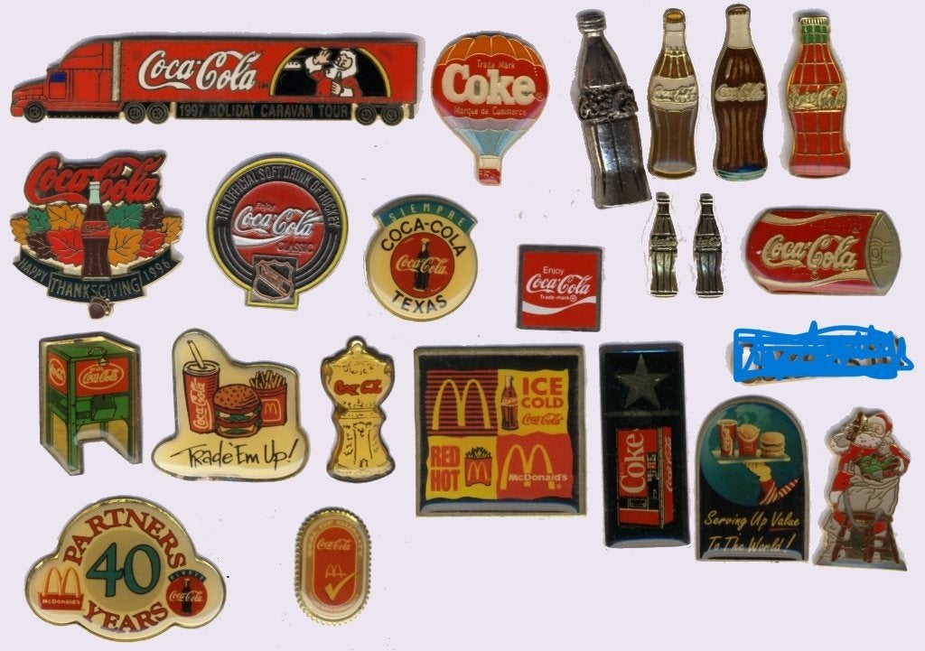 Coca-Cola  pins speldjes. McDonald’s. 1980s /1990s. USA, Verzamelen, Speldjes, Pins en Buttons, Ophalen of Verzenden, Nieuw, Merk
