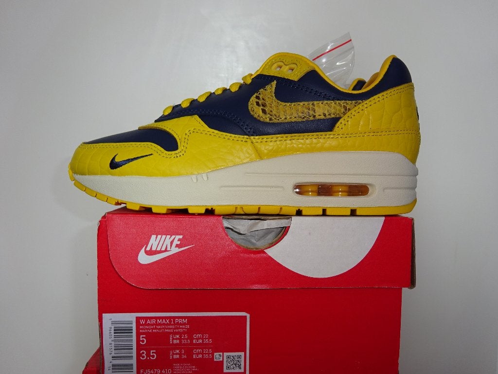 Nike Air Max 1 Michigan Maat 35.5, Geel, Nike, Nieuw, Ophalen of Verzenden