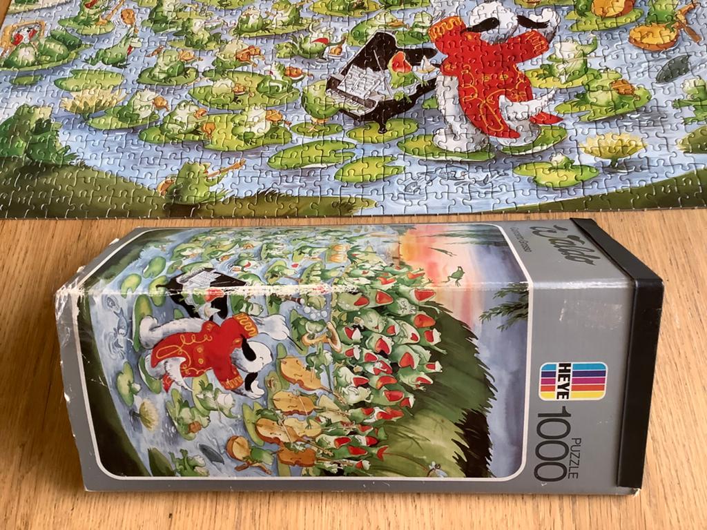 HEYE legpuzzel, driehoek doos. Het Orkest. Prachtig, pittig., Ophalen of Verzenden, 500 t/m 1500 stukjes, Zo goed als nieuw