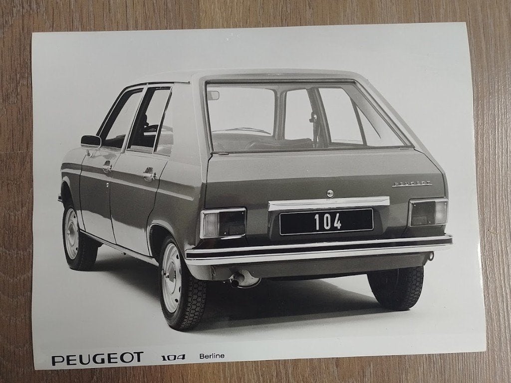 Peugeot 104 berline persfoto 1972, Ophalen of Verzenden, Nieuw, Peugeot