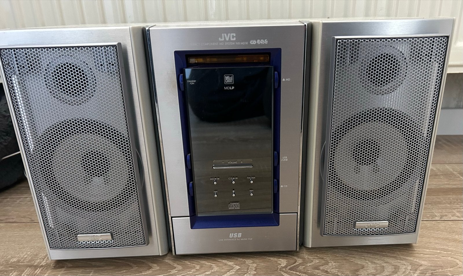 JVC CA NX MD1R MD/CD Microset met minidisc en usb, Gebruikt, JVC, Cd-speler, Ophalen of Verzenden