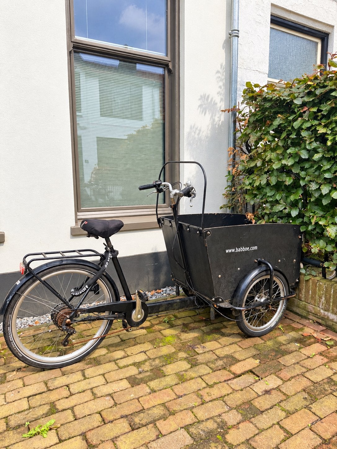 Babboe bakfiets - Ideaal voor kinderen of goederen, Fietsen en Brommers, Ophalen, Gebruikt, Trommelrem, 2 kinderen