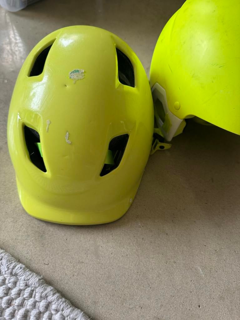 Ski- en fietshelm - XS - Geel, Ophalen, Gebruikt, XS, Jongen of Meisje