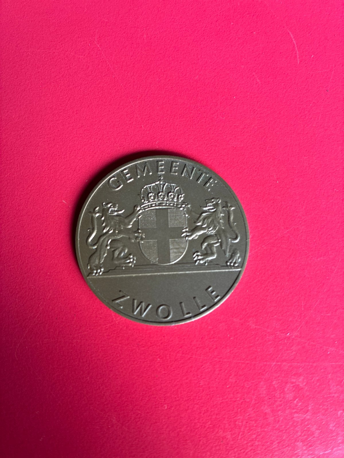 Herdenkingsmunt Opening Stadhuis Zwolle 1976, Postzegels en Munten, Penningen en Medailles, Ophalen of Verzenden, Overige materialen