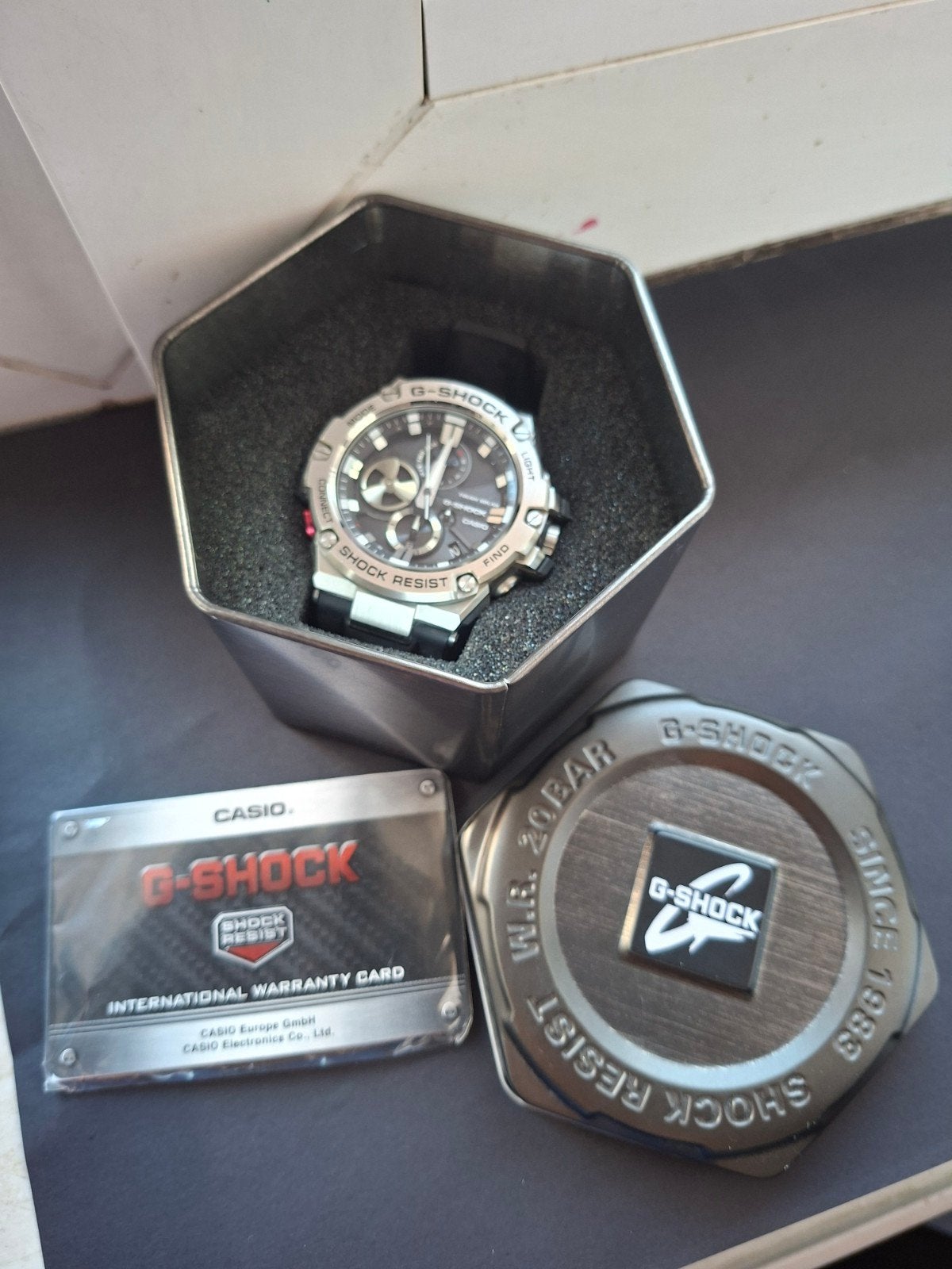 Casio G-Shock G-Steel GST-B100-1AER + doos en garantie kaart, Sieraden, Tassen en Uiterlijk, Ophalen, Casio, Staal, Polshorloge