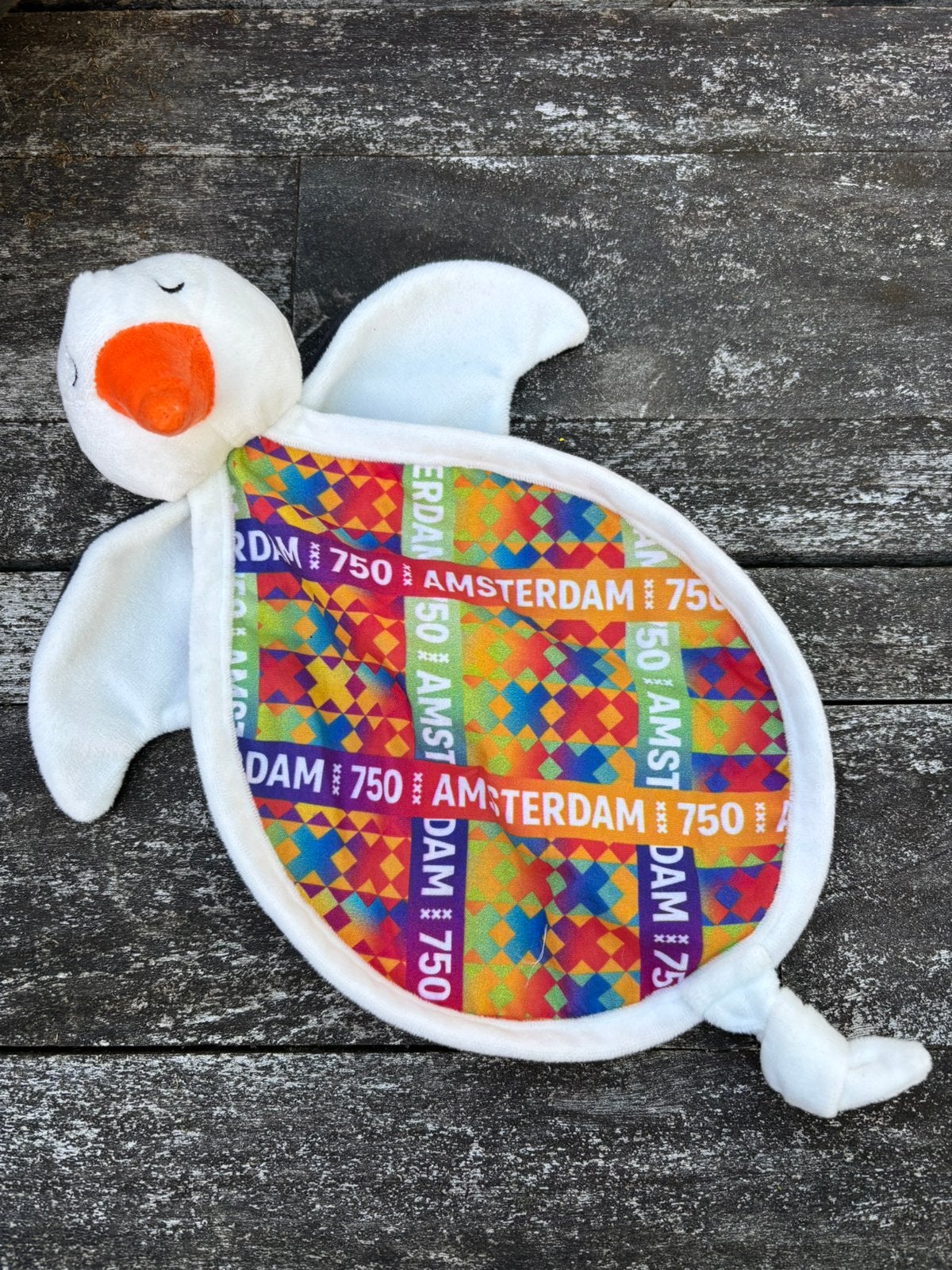 Amsterdam 750 knuffeldoekje, een speciaal geboortegeschenk, Verzenden, Nieuw