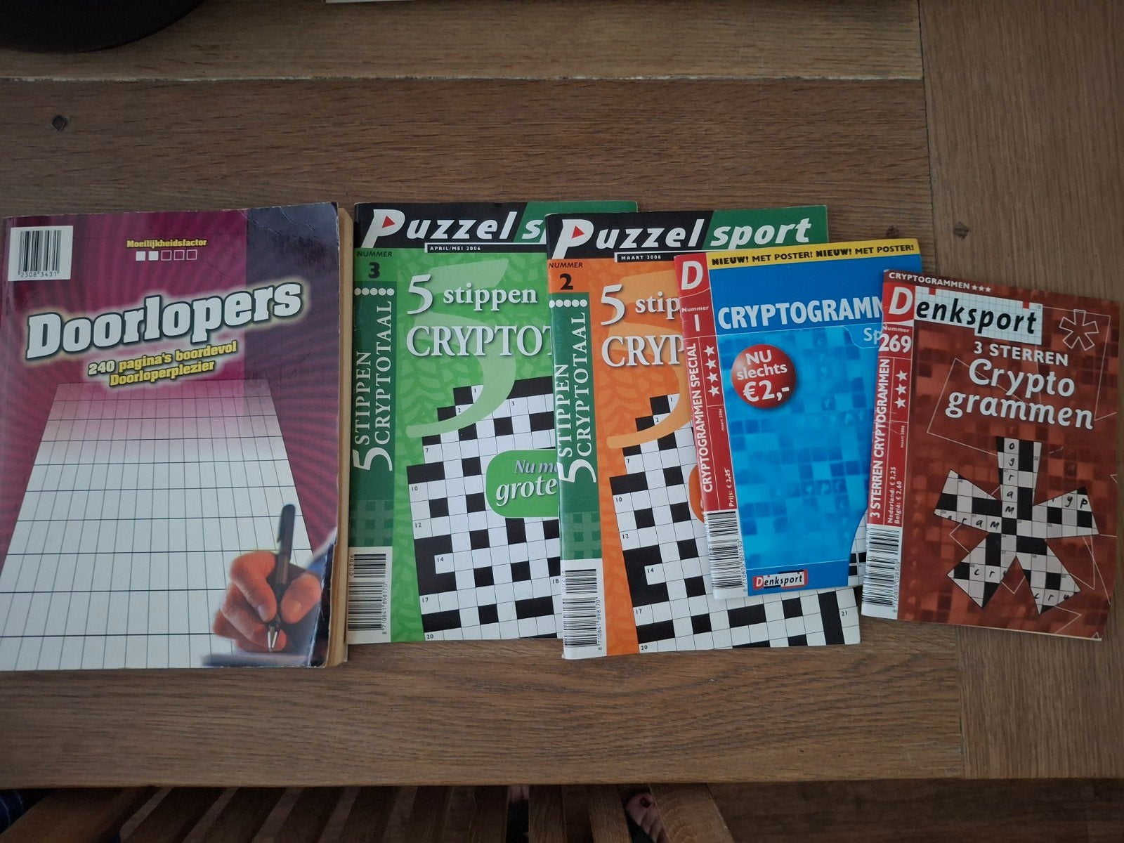 Puzzelboeken: Cryptogrammen, Doorlopers, Denksport, Hobby en Vrije tijd, Ophalen of Verzenden, Zo goed als nieuw, Puzzelboek