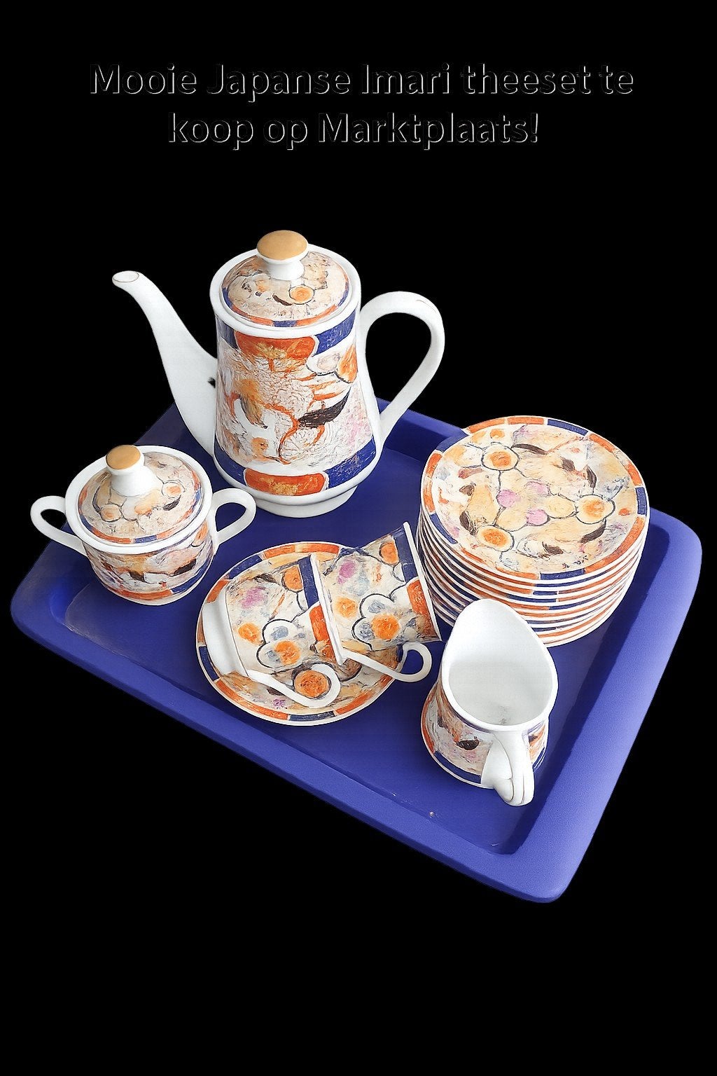 Prachtig Japans Imari theeservies - Compleet en Uniek!, Ophalen of Verzenden