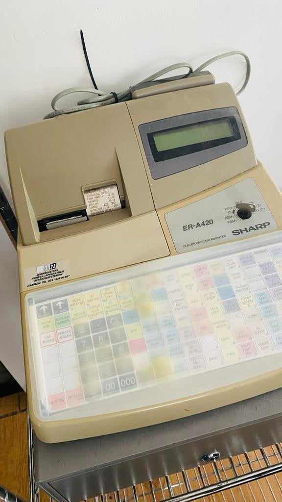 Sharp ER-A420 elektronische kassa, Ophalen