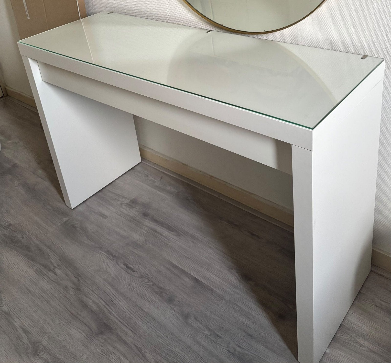 MALM toilettafel wit, Ophalen, Gebruikt, Rechthoekig, 50 tot 100 cm
