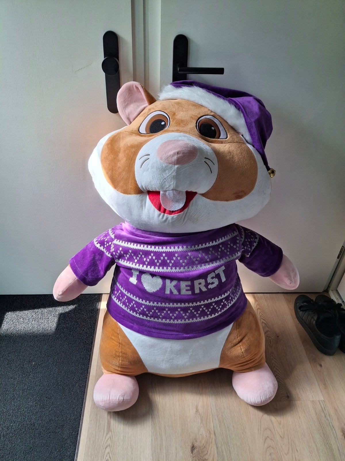 Albert Heijn XL Hamster knuffel met kersttrui, Ophalen, Albert Heijn, Hamster, Zo goed als nieuw