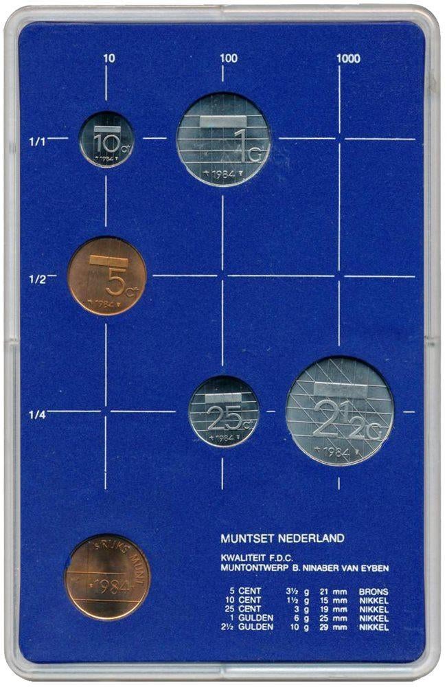 nederland jaarset munten 1984 fdc, Postzegels en Munten, Munten | Nederland, Ophalen, Koningin Juliana, Euro's, Setje