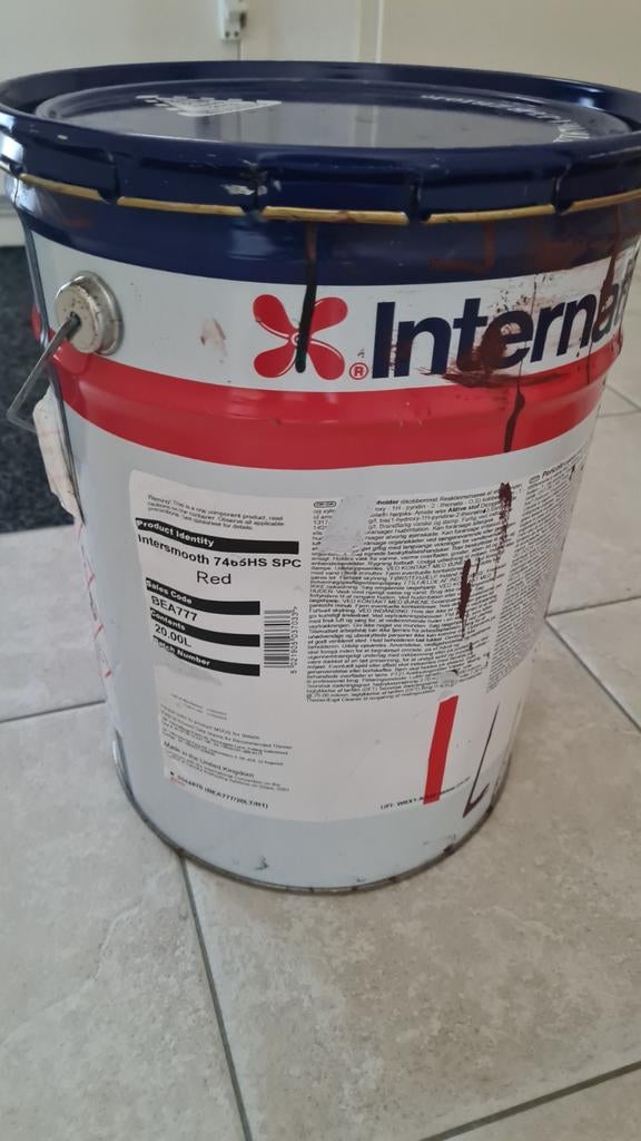 10 liter Antifouling rood - International Intersmooth 7465HS, Ophalen of Verzenden, Nieuw, Verven