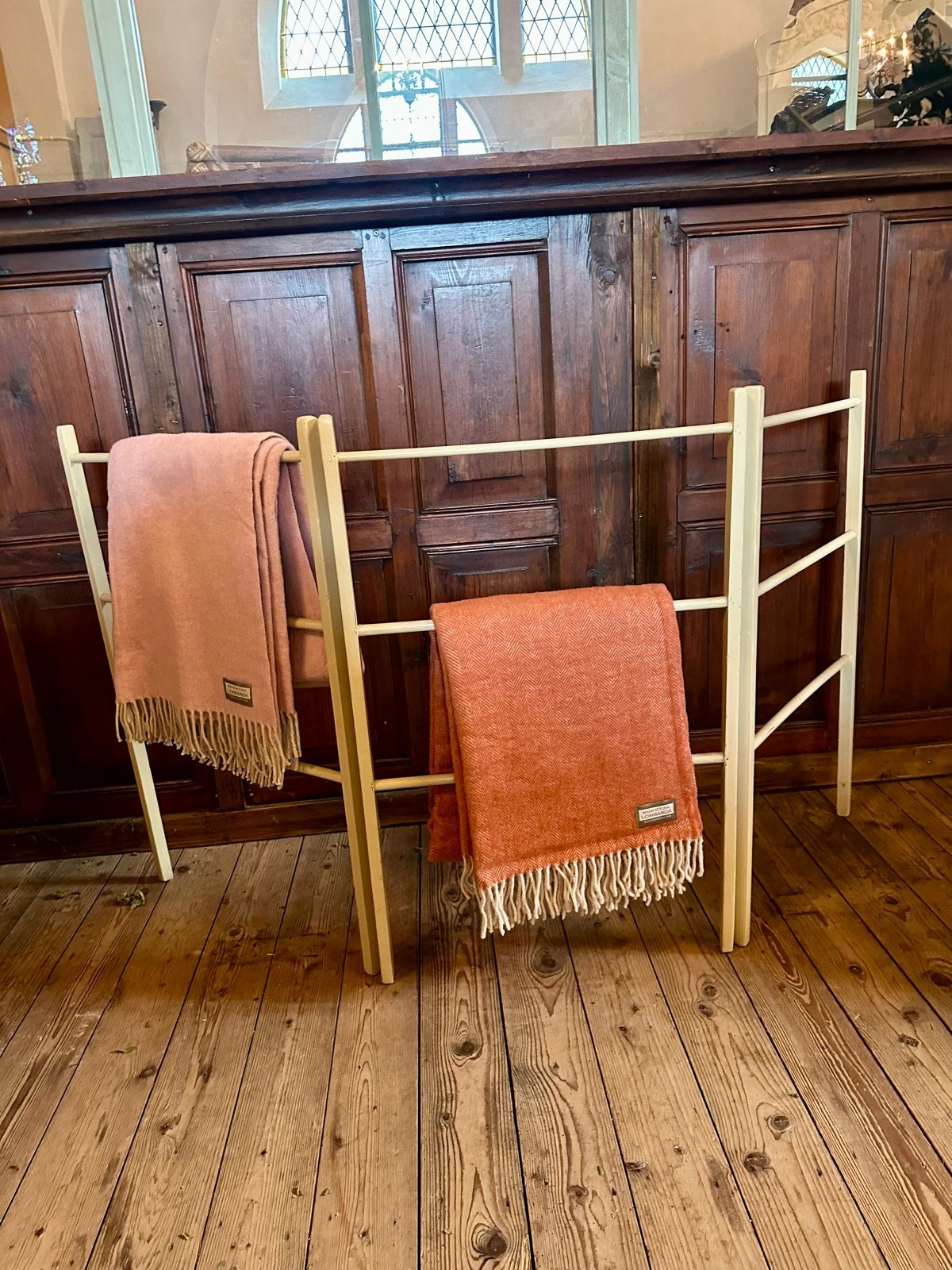 Houten handdoekrek / dekenrek - Vintage stijl, -, Ophalen of Verzenden, Zo goed als nieuw, -