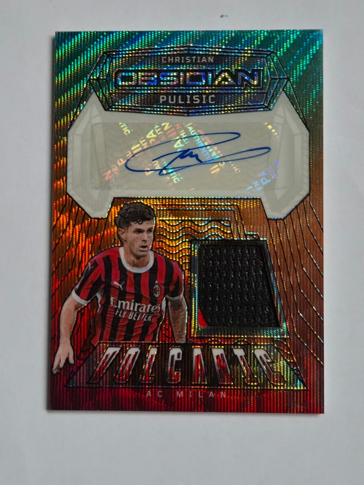 Christian Pulisic Panini Obsidian Soccer Kaart Autograaf, Ophalen of Verzenden, Zo goed als nieuw, Buitenlandse clubs, Spelerskaart