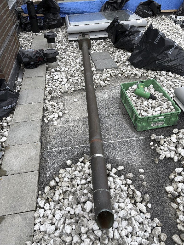 Koperen regenpijp 100 mm met vergaarbak, Ophalen, Gebruikt, 2 tot 4 meter, 80 mm of meer