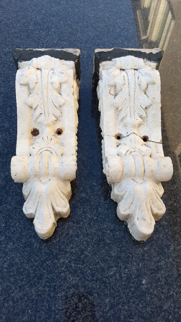 Antieke muur ornamenten / sokkels van aardewerk, Ophalen of Verzenden