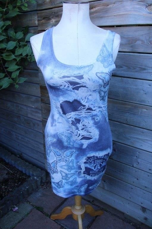 Jurk blauw Missy mt S/M Vaste prijs, Blauw, Missy, Ophalen of Verzenden, Zo goed als nieuw