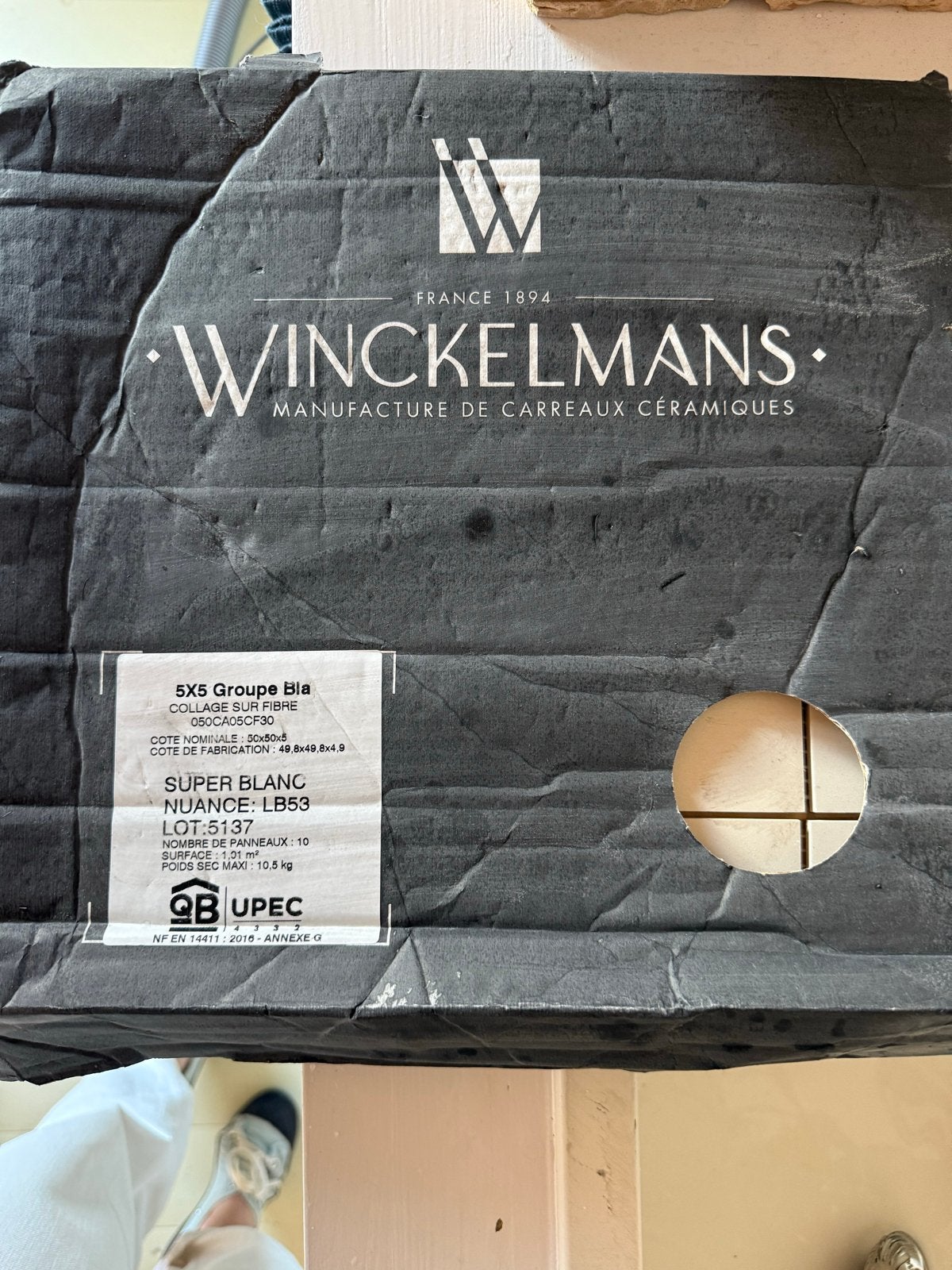 Winckelmans tegeltjes 5x5 cm op matje - 6 hele matjes + loss, Ophalen, Nieuw, Minder dan 20 cm, Minder dan 5 m²