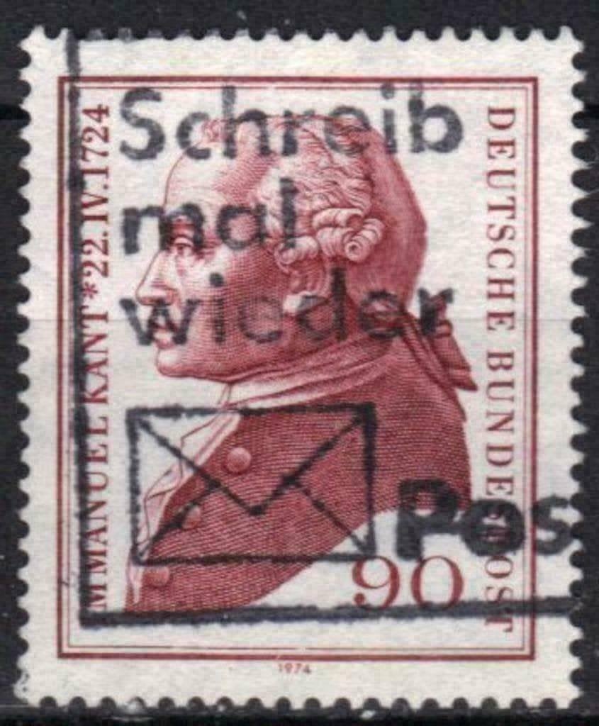 Duitsland Bundespost 1974 - Yvert 655 - Immanuel Kant (ST), Verzenden, BRD, Gestempeld